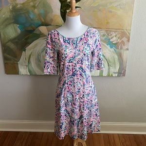 Lilly Pulitzer Celia Fit & Flare Multi La Playa Print Dress Medium